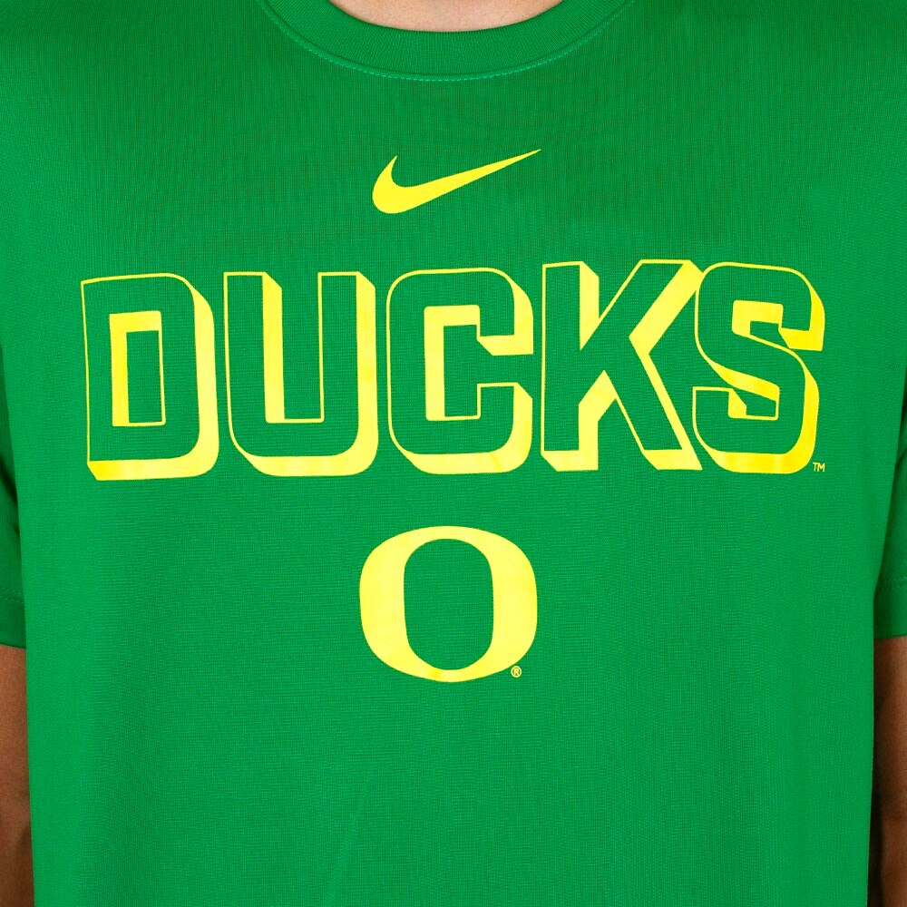 Classic Oregon O, Nike, Green, Crew Neck, Performance/Dri-FIT, Men, Legend, Sideline, Tonal, T-Shirt, 883767